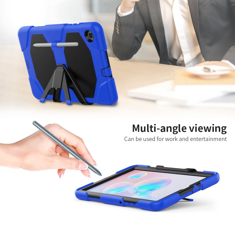 For Samsung Galaxy Tab S6 Lite P610 Shockproof Colorful Silicon + PC Protective Case with Holder & Pen Slot