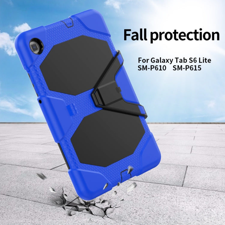 For Samsung Galaxy Tab S6 Lite P610 Shockproof Colorful Silicon + PC Protective Case with Holder & Pen Slot