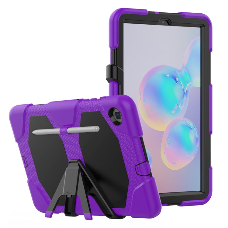 For Samsung Galaxy Tab S6 Lite P610 Shockproof Colorful Silicon + PC Protective Case with Holder & Pen Slot