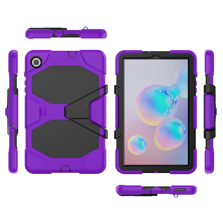 For Samsung Galaxy Tab S6 Lite P610 Shockproof Colorful Silicon + PC Protective Case with Holder & Pen Slot