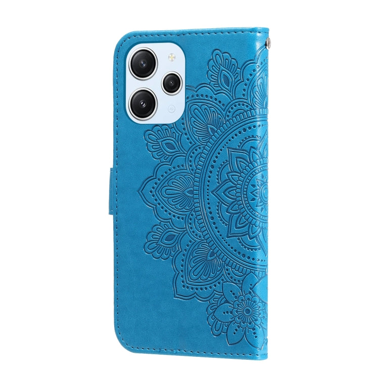 For Xiaomi Redmi 12 4G 7-petal Flowers Embossing Leather Phone Case