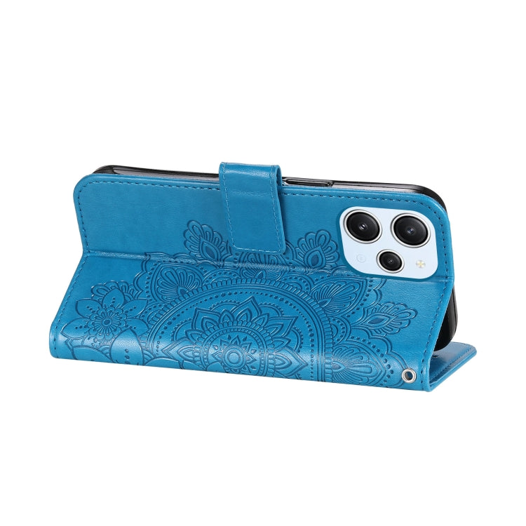For Xiaomi Redmi 12 4G 7-petal Flowers Embossing Leather Phone Case