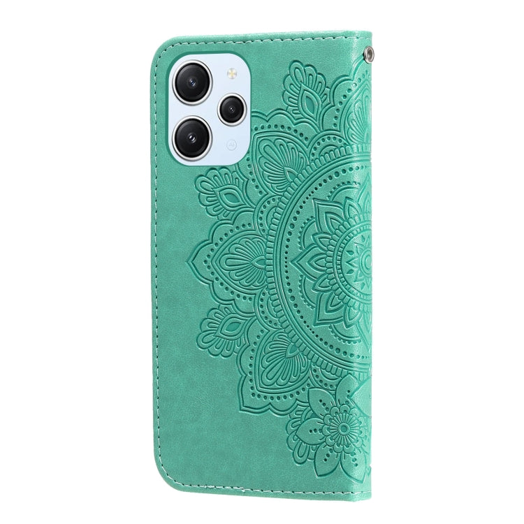 For Xiaomi Redmi 12 4G 7-petal Flowers Embossing Leather Phone Case
