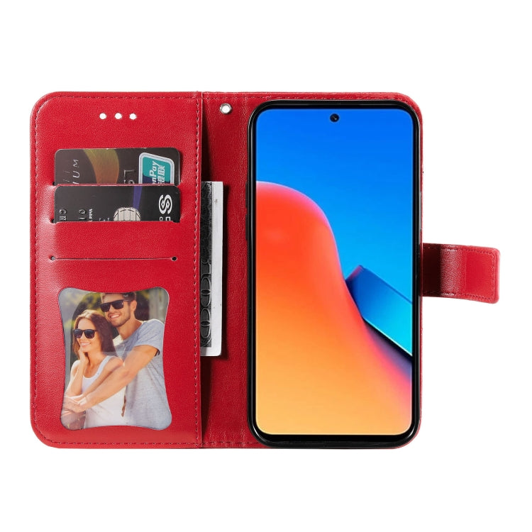 For Xiaomi Redmi 12 4G 7-petal Flowers Embossing Leather Phone Case
