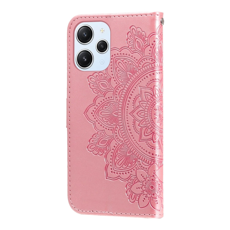 For Xiaomi Redmi 12 4G 7-petal Flowers Embossing Leather Phone Case