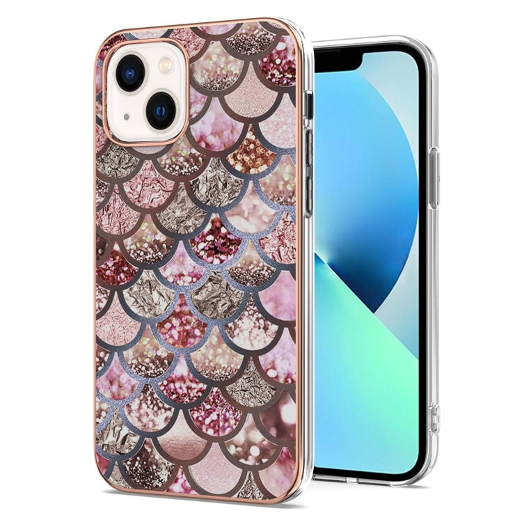 For iPhone 15 Electroplating Pattern IMD TPU Shockproof Case