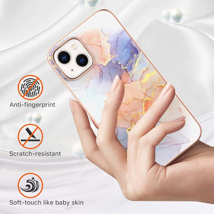 For iPhone 15 Electroplating Pattern IMD TPU Shockproof Case