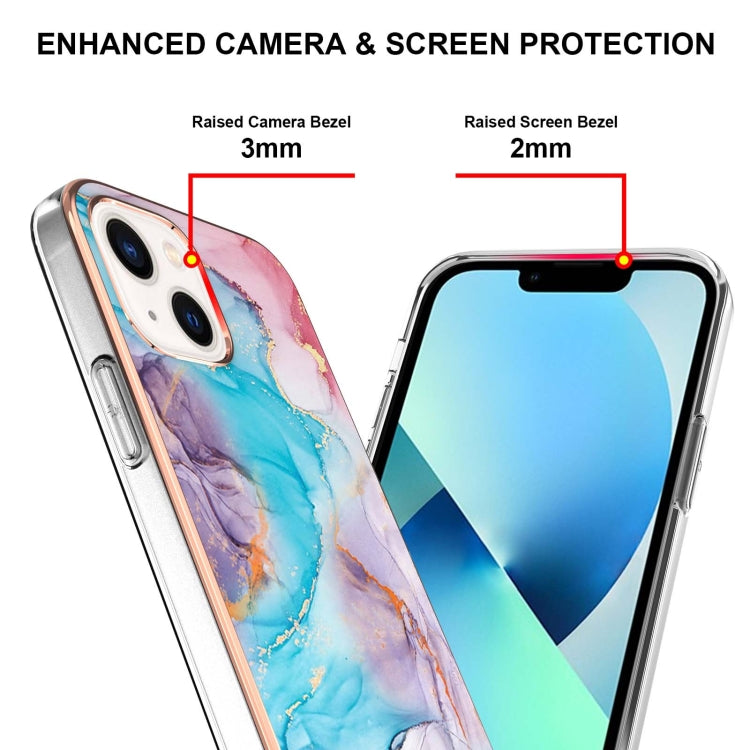 For iPhone 15 Electroplating Pattern IMD TPU Shockproof Case