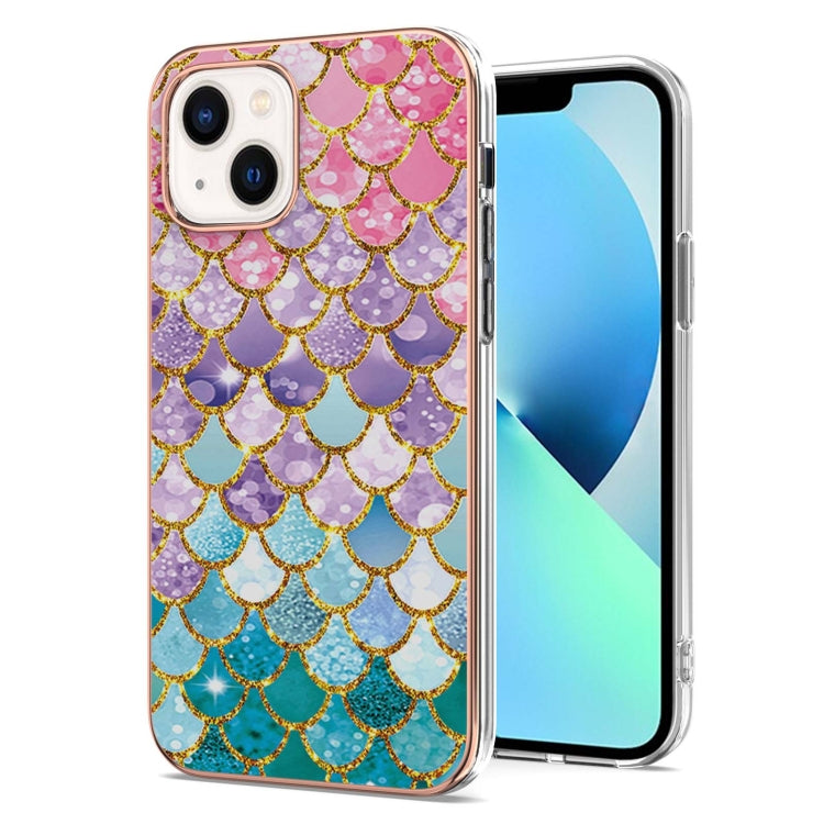 For iPhone 15 Plus Electroplating Pattern IMD TPU Shockproof Case