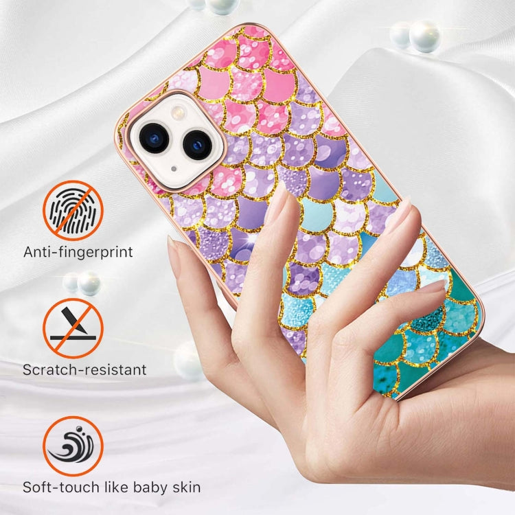 For iPhone 15 Plus Electroplating Pattern IMD TPU Shockproof Case