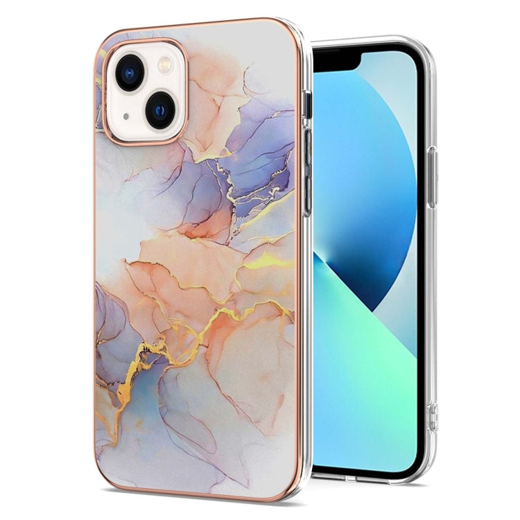For iPhone 15 Plus Electroplating Pattern IMD TPU Shockproof Case