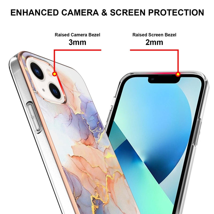 For iPhone 15 Plus Electroplating Pattern IMD TPU Shockproof Case