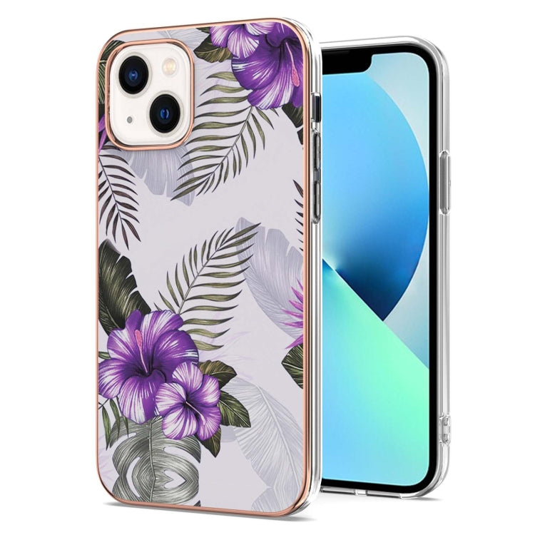 For iPhone 15 Plus Electroplating Pattern IMD TPU Shockproof Case