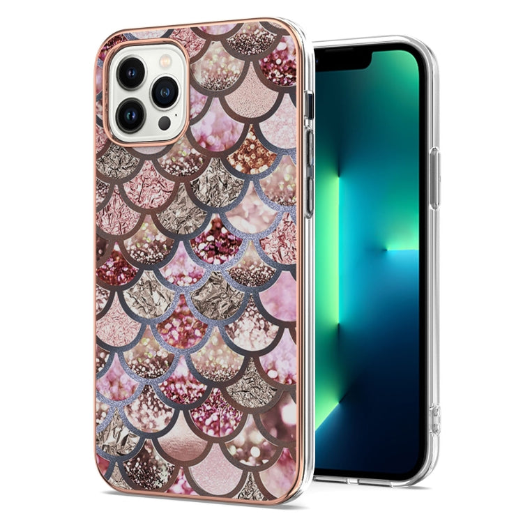 For iPhone 15 Pro Max Electroplating Pattern IMD TPU Shockproof Case