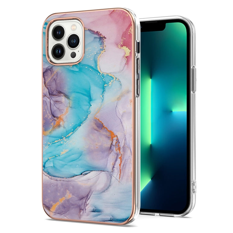For iPhone 15 Pro Max Electroplating Pattern IMD TPU Shockproof Case