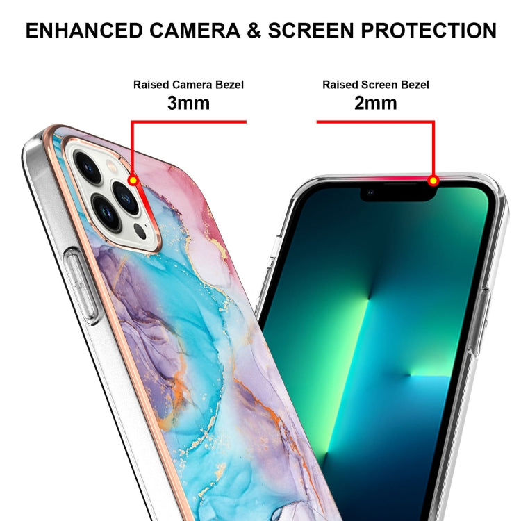 For iPhone 15 Pro Max Electroplating Pattern IMD TPU Shockproof Case