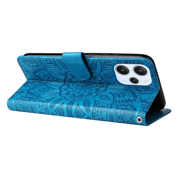 For Xiaomi Redmi 12 4G Embossed Sunflower Leather Phone Case