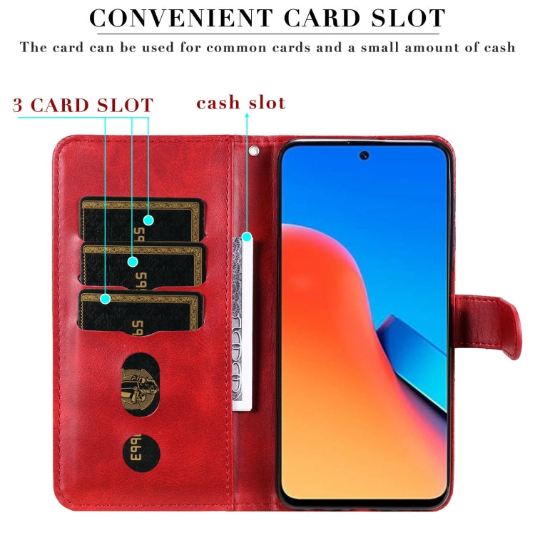 For Xiaomi Redmi 12 4G Fashion Calf Texture Zipper Leather Phone Case