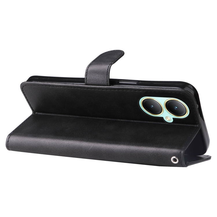 For vivo Y35+ Fashion Calf Texture Zipper Leather Phone Case