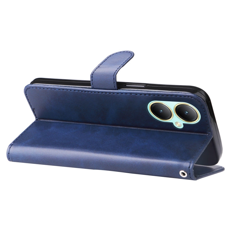 For vivo Y35+ Fashion Calf Texture Zipper Leather Phone Case