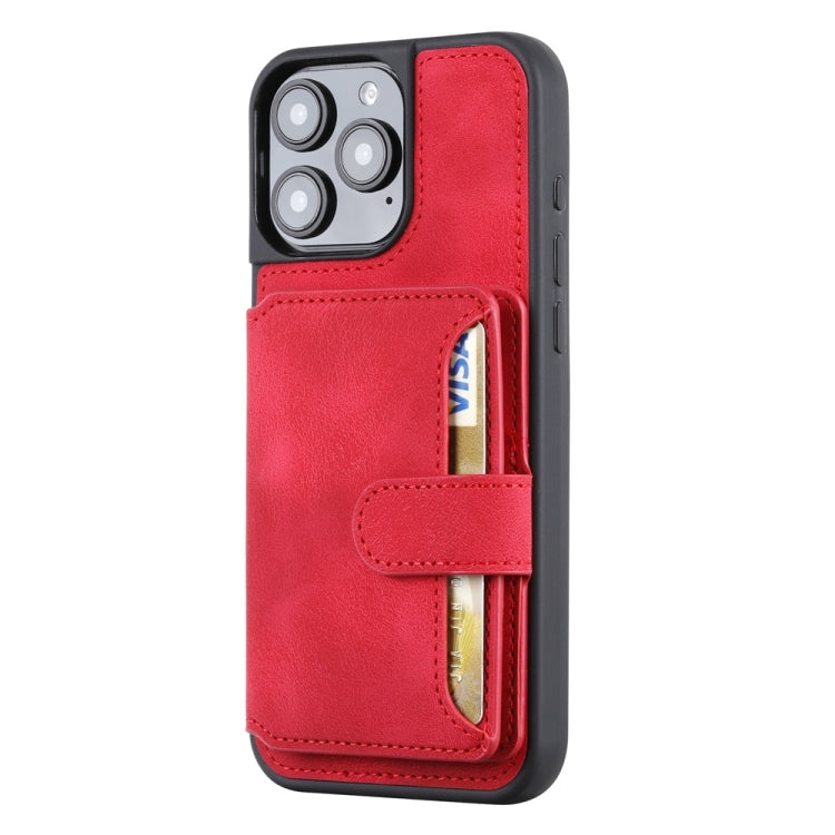 For iPhone 16 Pro Max Skin Feel Dream RFID Anti-theft PU Card Bag Phone Case