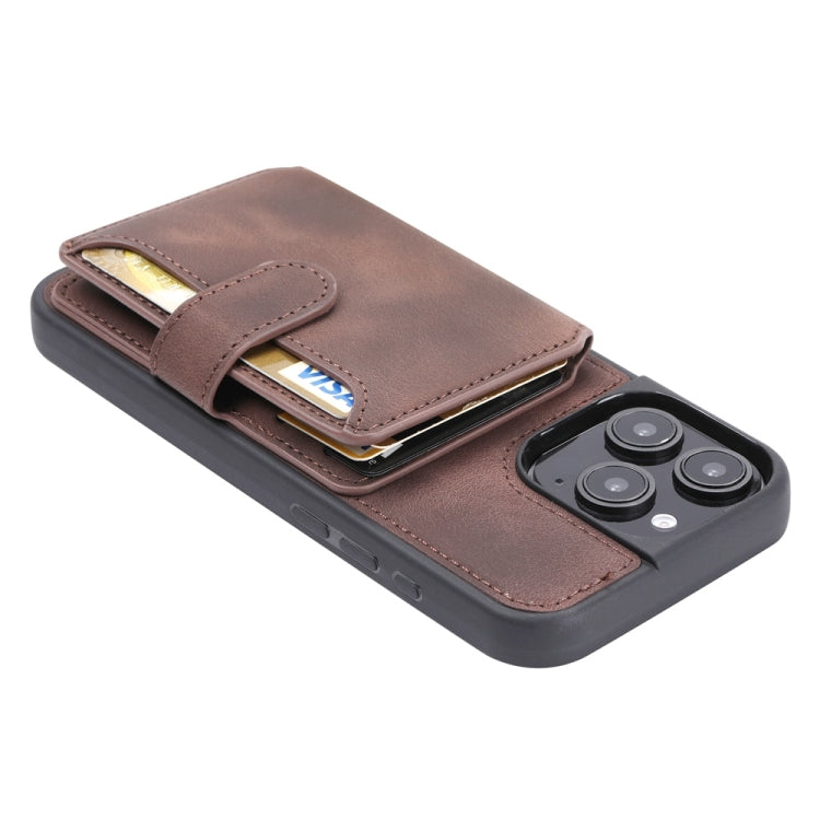 For iPhone 16 Pro Max Skin Feel Dream RFID Anti-theft PU Card Bag Phone Case