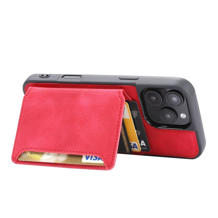 For iPhone 16 Pro Skin Feel Dream RFID Anti-theft PU Card Bag Phone Case