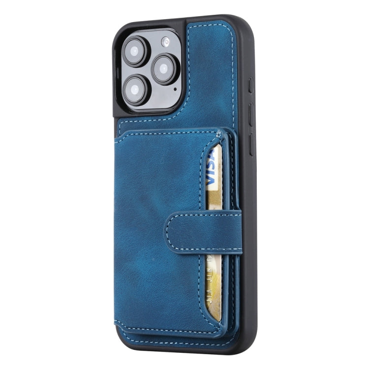 For iPhone 16 Pro Skin Feel Dream RFID Anti-theft PU Card Bag Phone Case