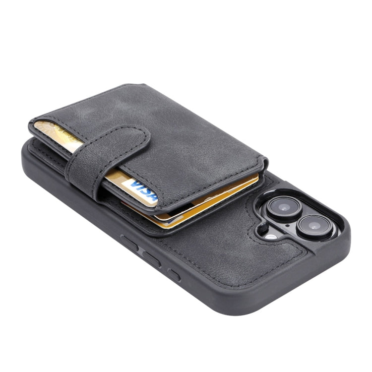 For iPhone 16 Skin Feel Dream RFID Anti-theft PU Card Bag Phone Case