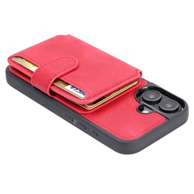 For iPhone 16 Skin Feel Dream RFID Anti-theft PU Card Bag Phone Case