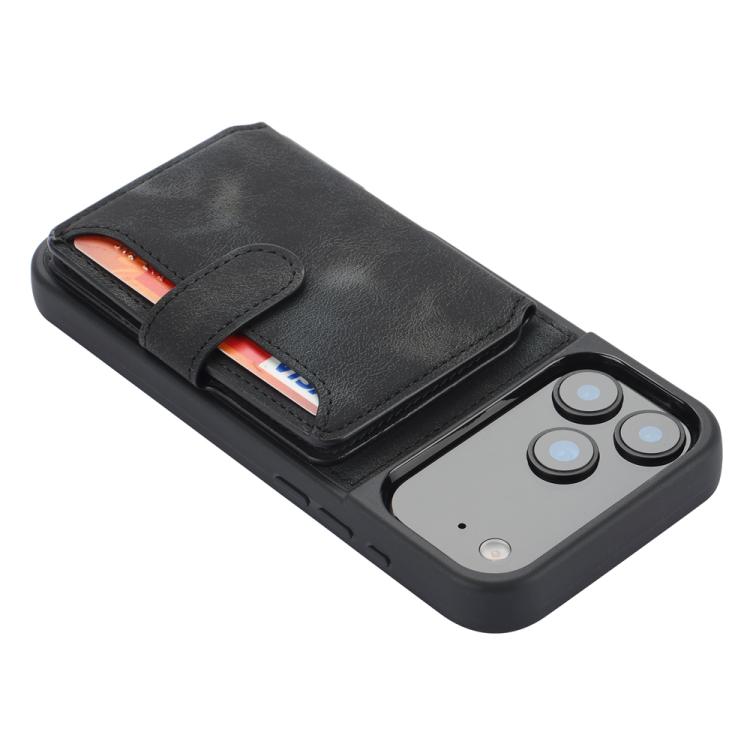 For iPhone 17 Pro Max Skin Feel Dream RFID Anti-theft PU Card Bag Phone Case