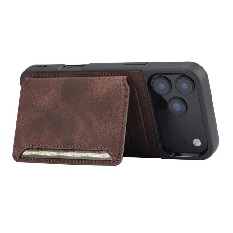 For iPhone 17 Pro Max Skin Feel Dream RFID Anti-theft PU Card Bag Phone Case