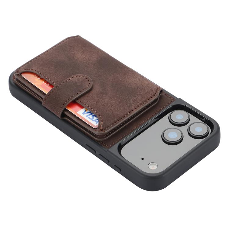 For iPhone 17 Pro Max Skin Feel Dream RFID Anti-theft PU Card Bag Phone Case