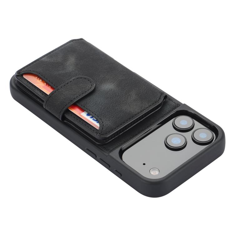 For iPhone 17 Pro Skin Feel Dream RFID Anti-theft PU Card Bag Phone Case