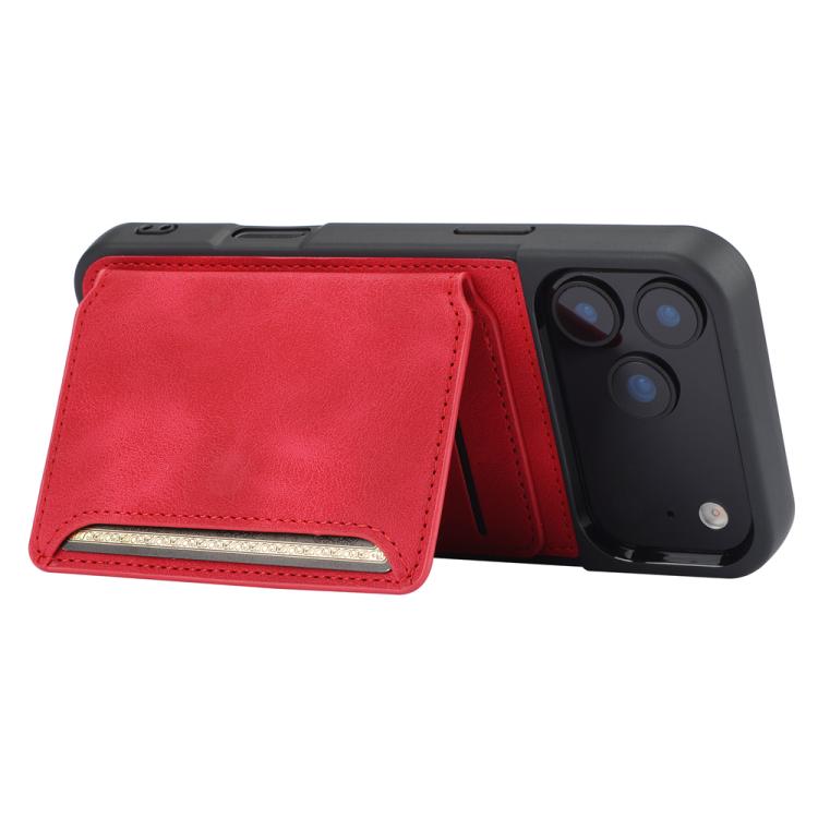 For iPhone 17 Pro Skin Feel Dream RFID Anti-theft PU Card Bag Phone Case