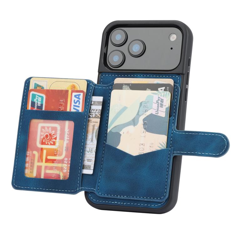 For iPhone 17 Pro Skin Feel Dream RFID Anti-theft PU Card Bag Phone Case