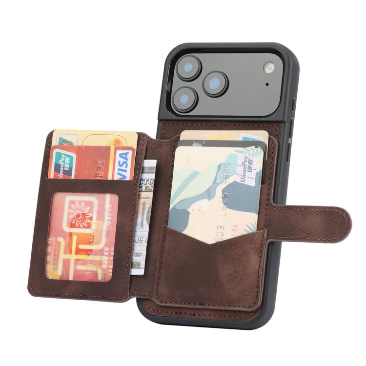 For iPhone 17 Pro Skin Feel Dream RFID Anti-theft PU Card Bag Phone Case