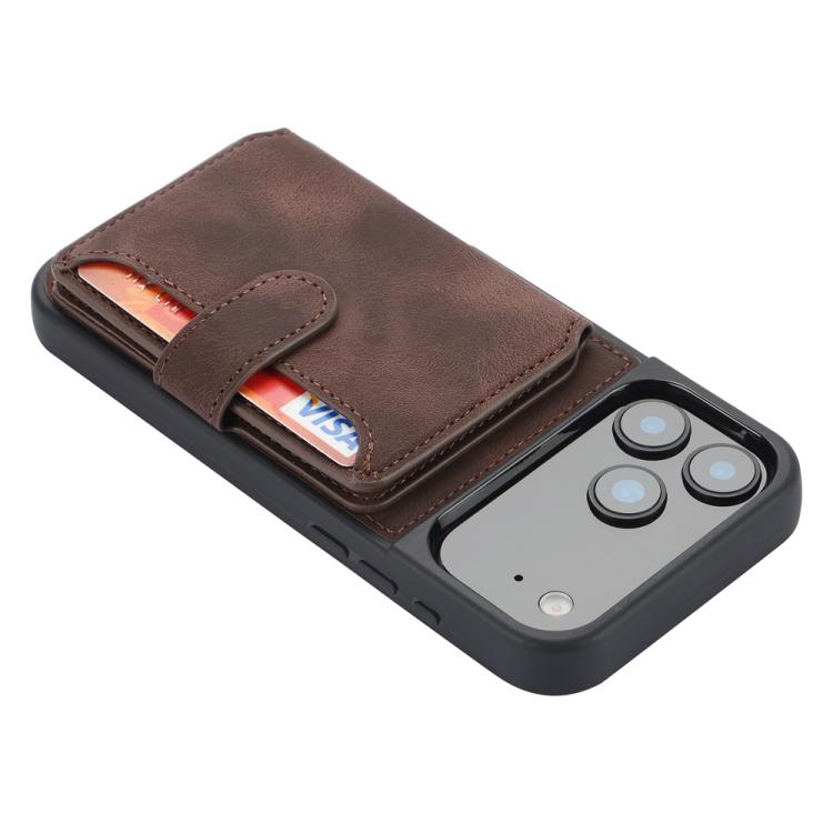 For iPhone 17 Pro Skin Feel Dream RFID Anti-theft PU Card Bag Phone Case