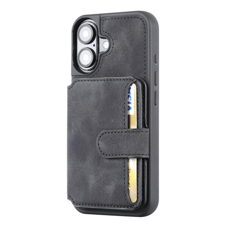 For iPhone 17 Skin Feel Dream RFID Anti-theft PU Card Bag Phone Case
