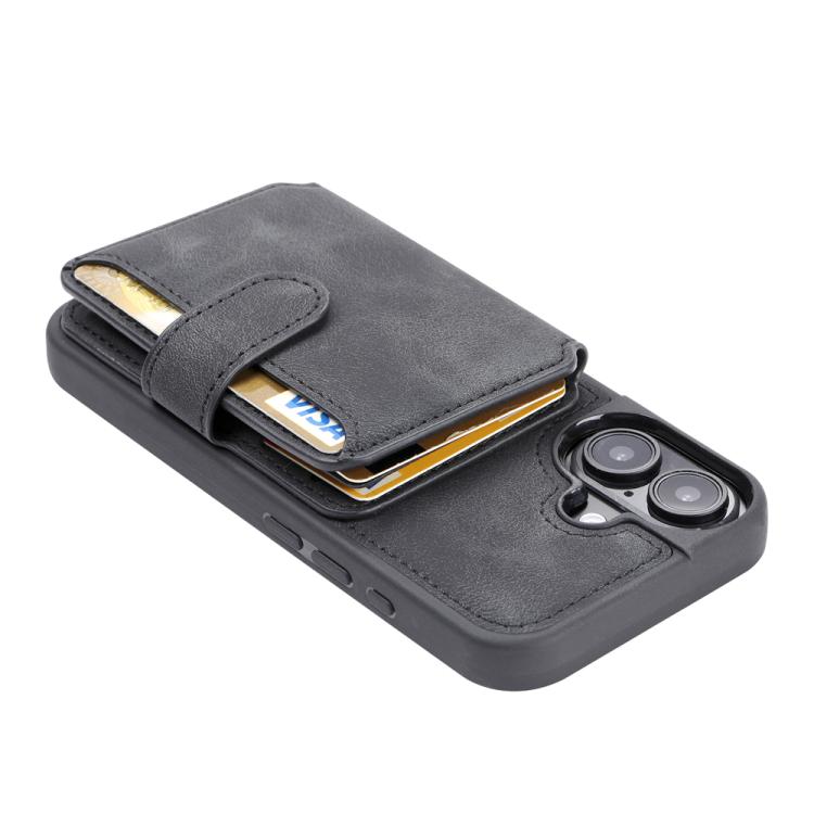 For iPhone 17 Skin Feel Dream RFID Anti-theft PU Card Bag Phone Case