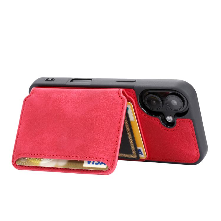 For iPhone 17 Skin Feel Dream RFID Anti-theft PU Card Bag Phone Case