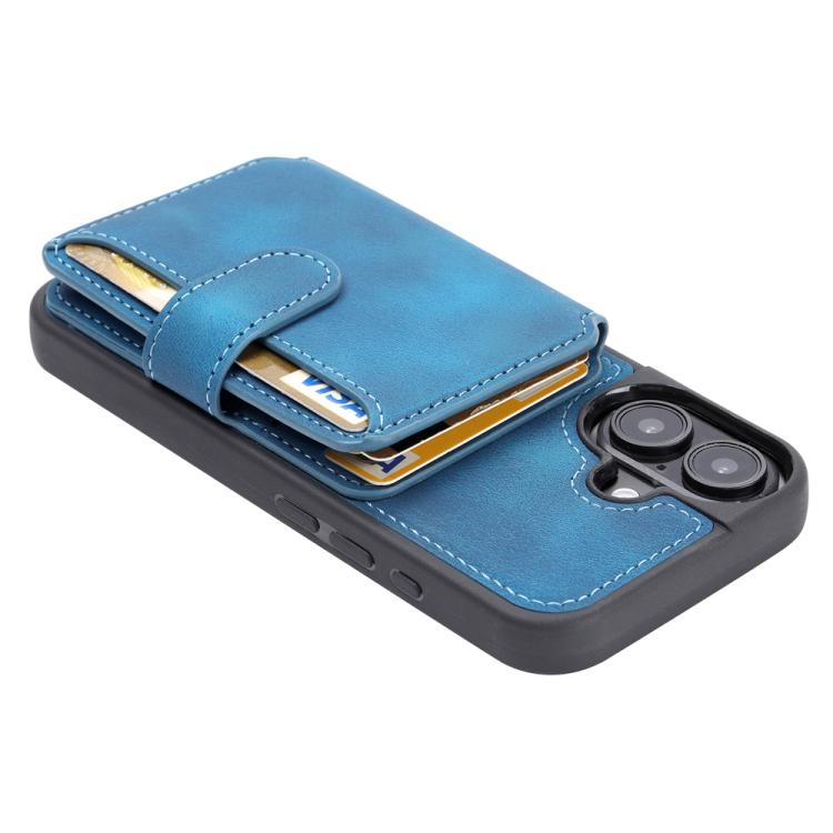 For iPhone 17 Skin Feel Dream RFID Anti-theft PU Card Bag Phone Case