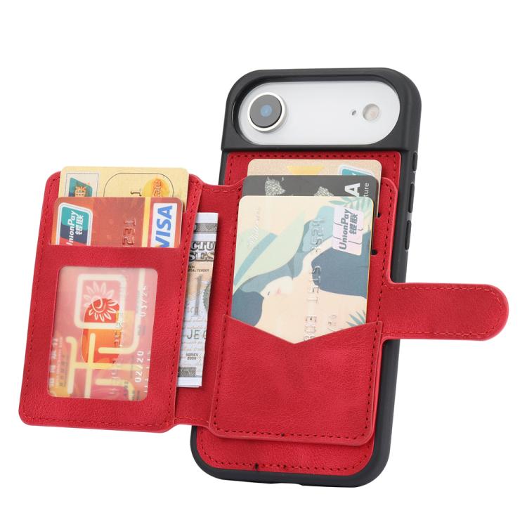 For iPhone Air Skin Feel Dream RFID Anti-theft PU Card Bag Phone Case
