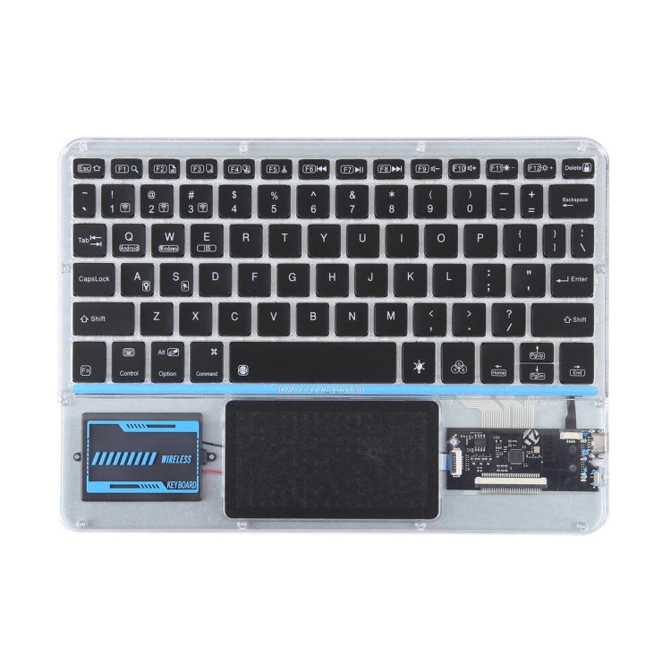 X11-AS 10 inch Tablet Universal Transparent Backlit Touch Keyboard Compatible For iOS&Android&Windows System