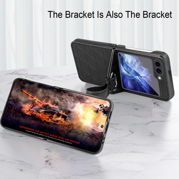 For Samsung Galaxy Z Flip5 Rocky Series Wristband Holder PC Phone Case