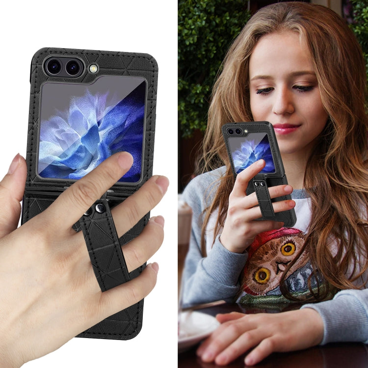 For Samsung Galaxy Z Flip5 Rocky Series Wristband Holder PC Phone Case