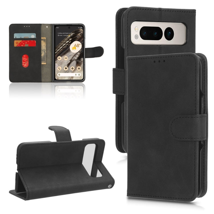 For Google Pixel Fold Skin Feel Magnetic Flip Leather Phone Case
