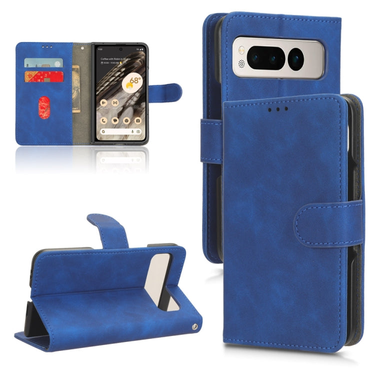For Google Pixel Fold Skin Feel Magnetic Flip Leather Phone Case