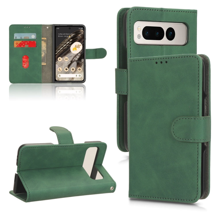 For Google Pixel Fold Skin Feel Magnetic Flip Leather Phone Case