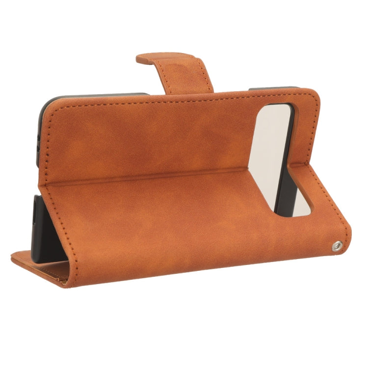 For Google Pixel Fold Skin Feel Magnetic Flip Leather Phone Case